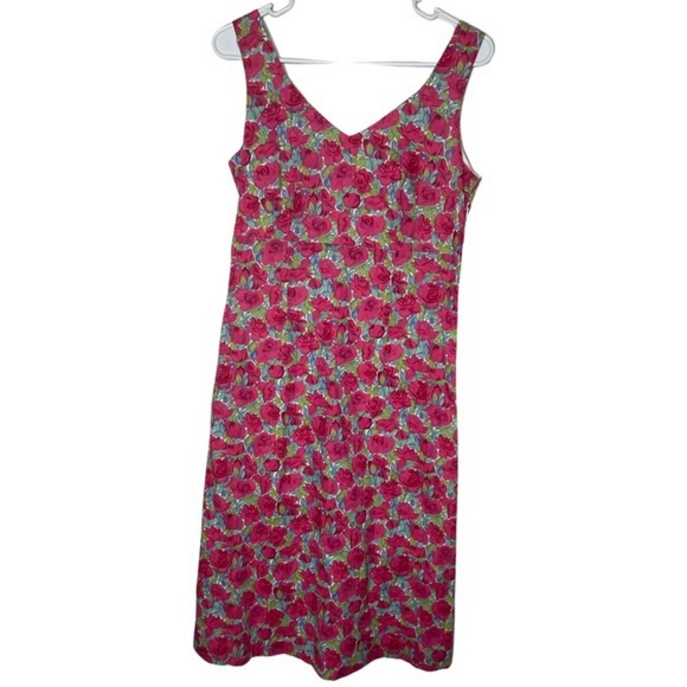 Garnet Hill rose floral dress sz 4